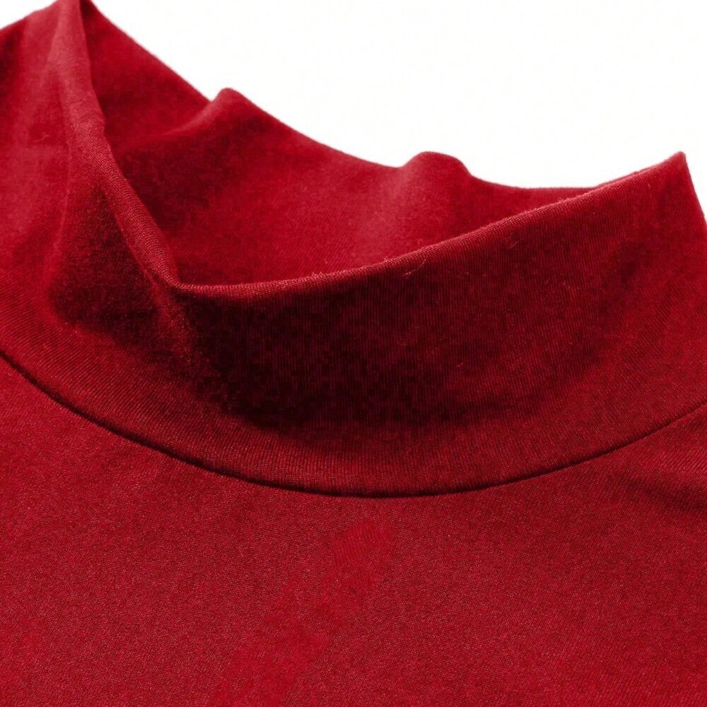 Red Elegant Women's Sexy High Slit A-Line Bodycon Dress - Picture 4 of 6